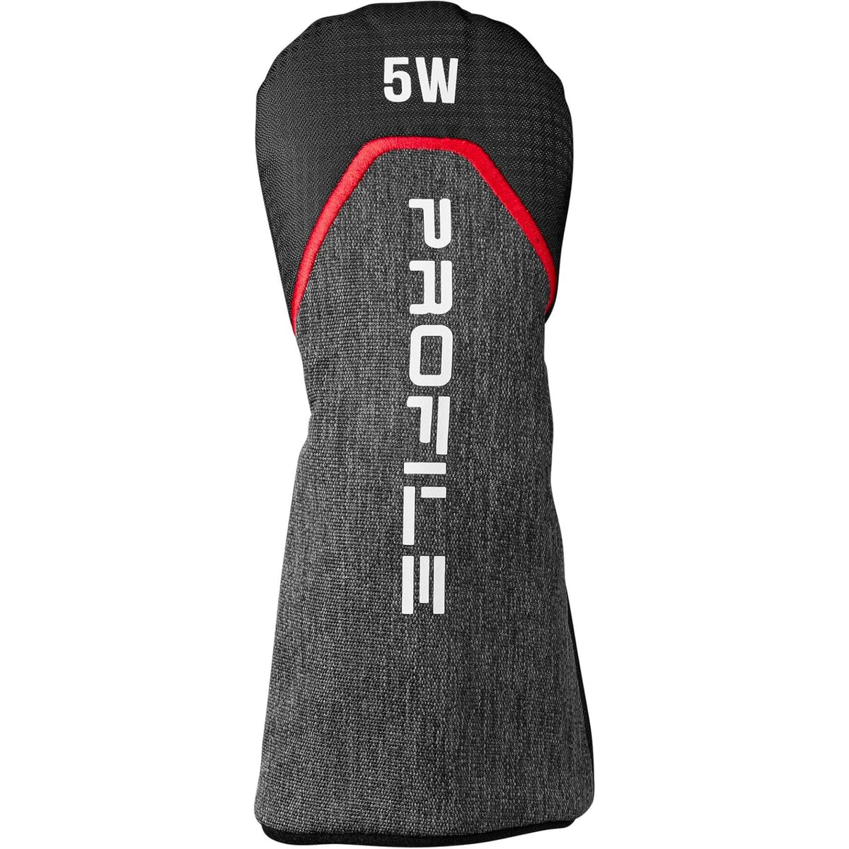 Wilson Golf Teen Profile complete golf club set with stand bag in black and gray with red accents, featuring multiple clubs and built-in stand legs, shown on a white background.