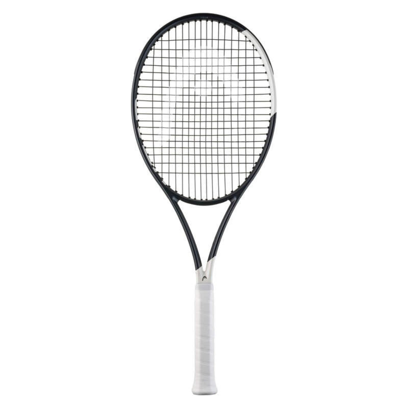 HEAD Speed TOUR 2026 tennis racquet with black frame, white grip, and white string pattern shown against a white background.