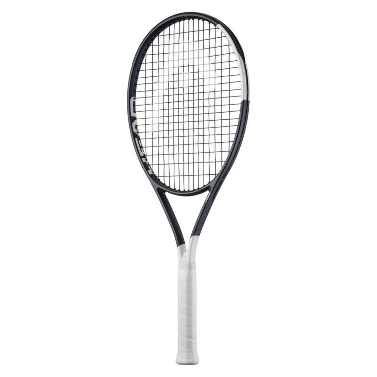 HEAD Speed TEAM 2026 tennis racquet with black and white frame and white grip on white background