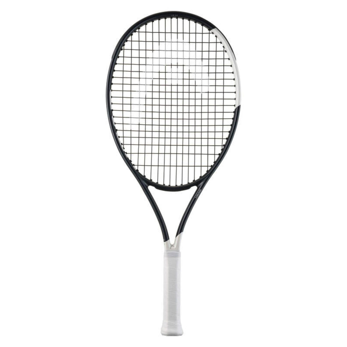 HEAD Speed Jr. 25 2026 junior tennis racquet with black and white frame and white grip on light background.