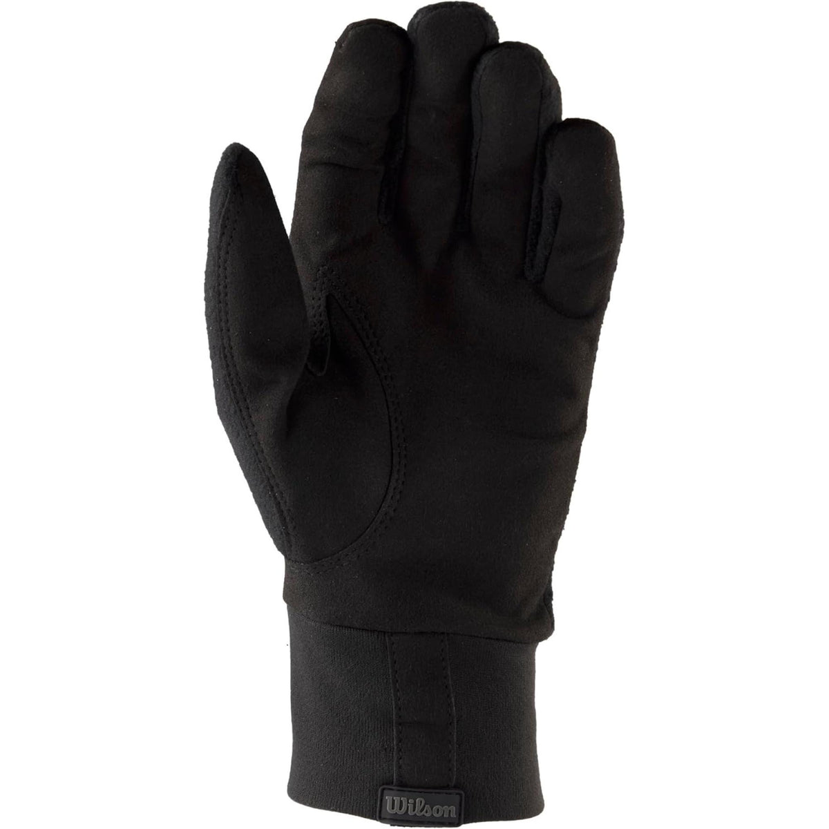 Wilson Golf winter adult golf gloves in black with fleece exterior, insulated design, and reinforced palm grip for cold-weather play.