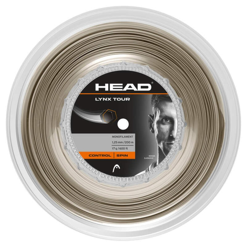 HEAD Lynx Tour tennis string reel 1.30mm champagne monofilament 200m