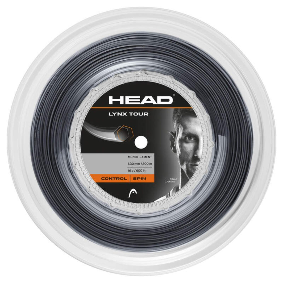 HEAD Lynx Tour tennis string reel 1.30mm black monofilament 200m