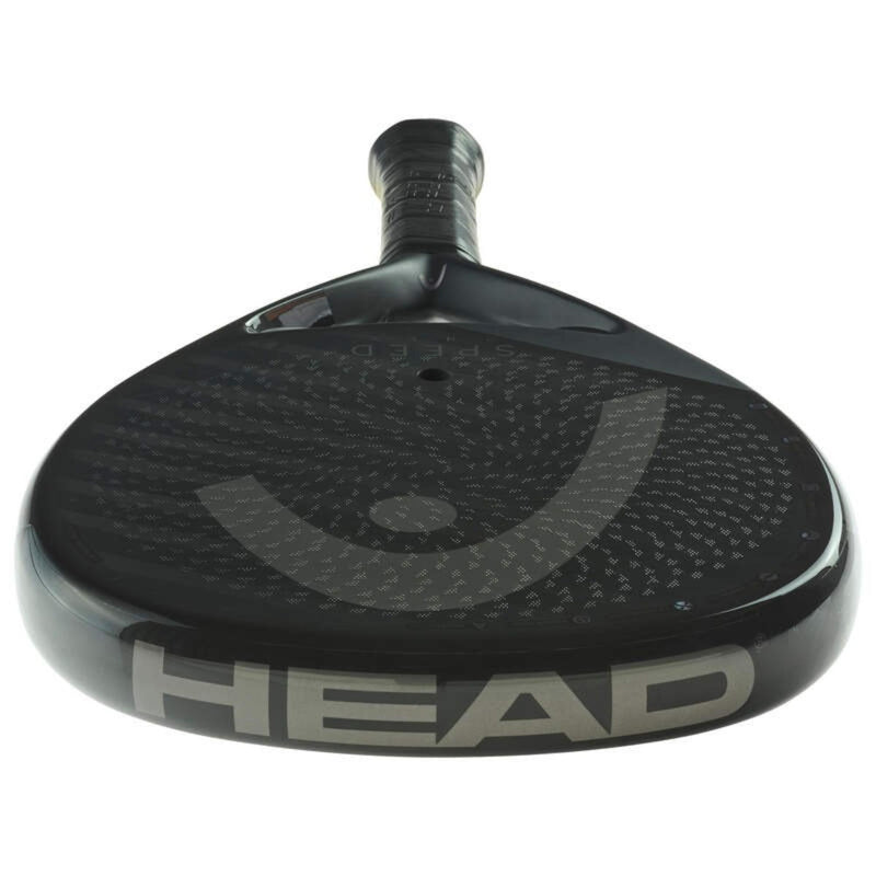 HEAD Speed One X padel racket, black, front view