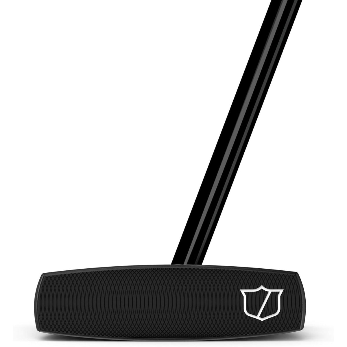 Wilson Golf Infinite Zero Torque “The 606” black mallet putter head with alignment lines and textured top surface, shown at an angled close-up against a light background.