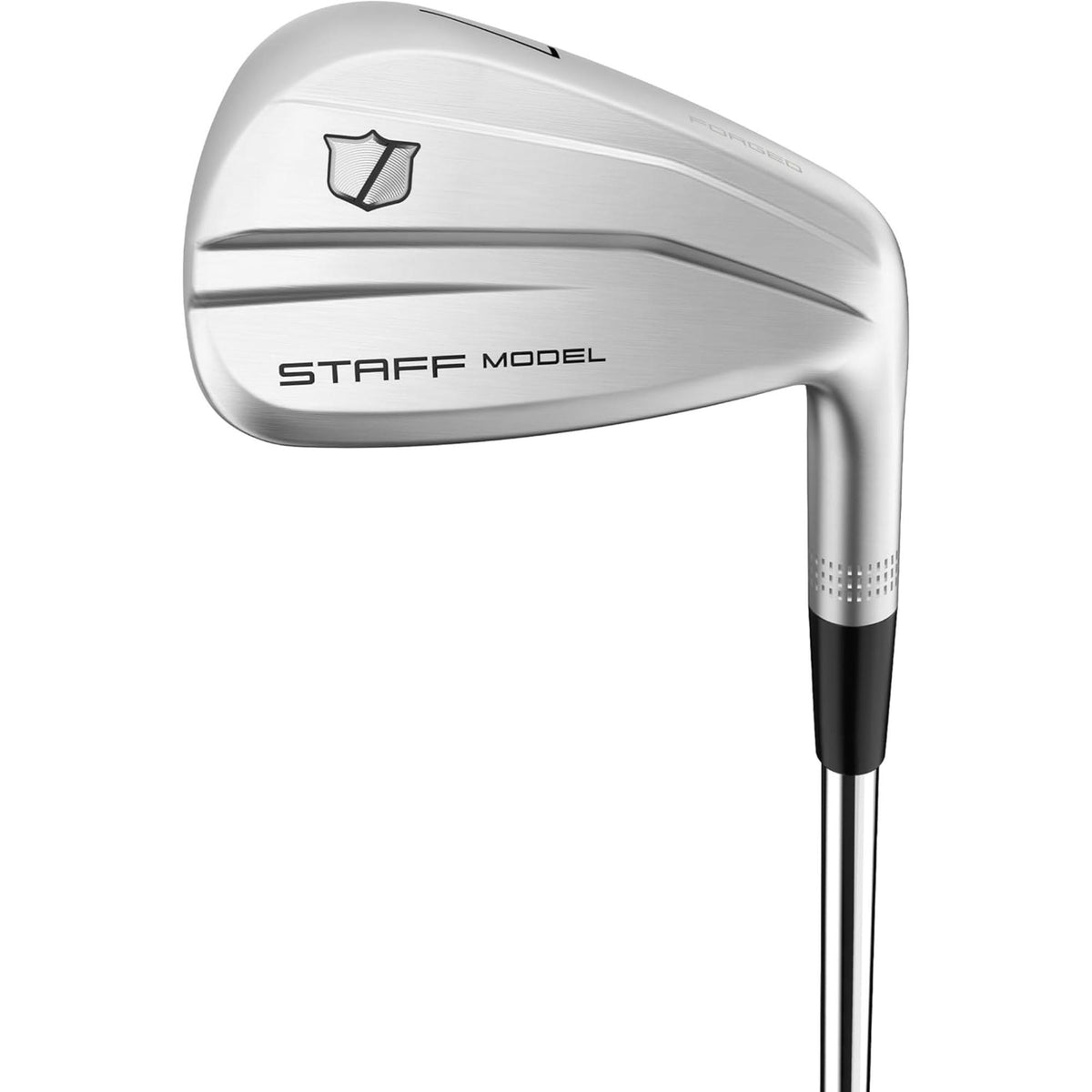 Wilson Golf Staff Model XB iron featuring a forged cavity-back design with a satin chrome finish for enhanced forgiveness and control.
