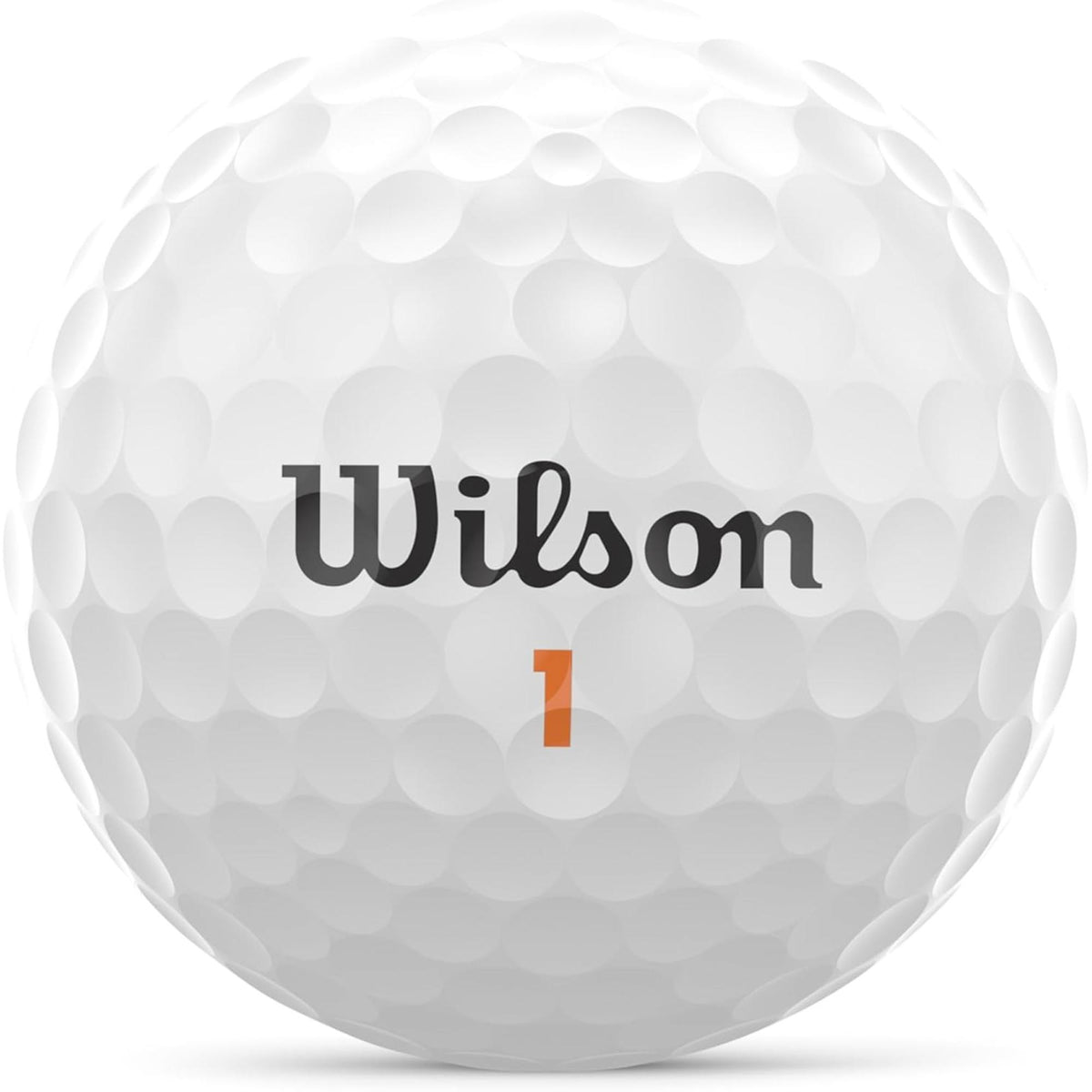 Wilson Tour Velocity Distance golf balls 15-pack in orange box packaging with a single white Wilson golf ball displayed in front.