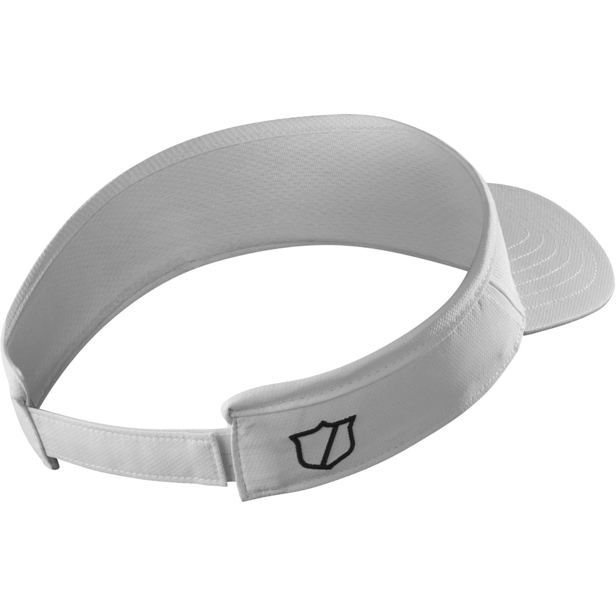 Wilson Golf Script visor featuring a lightweight, breathable design with embroidered Wilson script logo and curved brim for comfortable sun protection on the course.