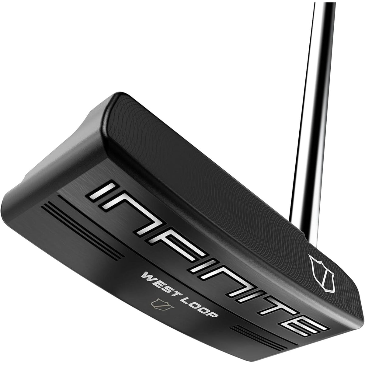 Wilson Infinite® West Loop putter featuring a classic blade-style design with a precision-milled face, counterbalanced technology, and clean alignment lines to enhance feel, accuracy, and consistency on the greens.