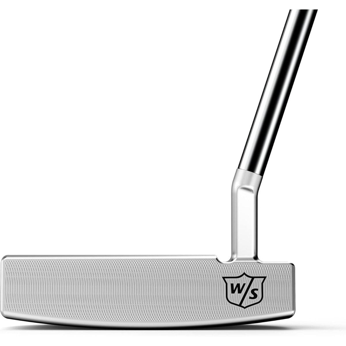 Wilson Golf Staff Model MT22 mallet putter in brushed silver finish with precision-milled face and sole weights, shown in an angled close-up on a white background.