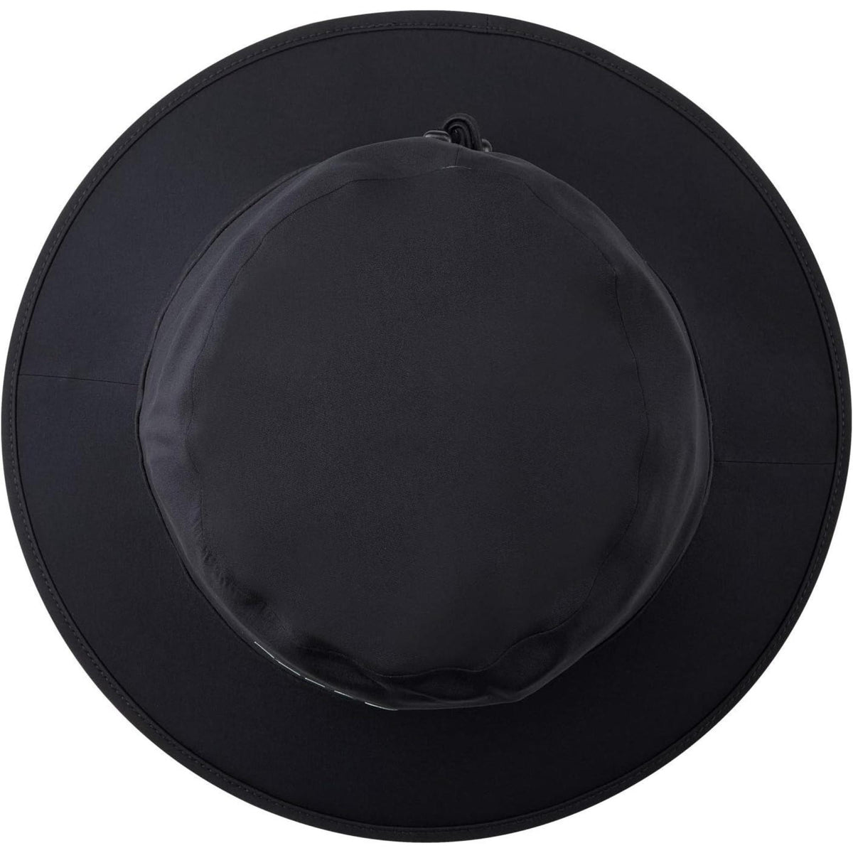 Wilson Golf waterproof rain hat in navy blue featuring a wide brim and white Wilson logo on the front for weather protection on the course.