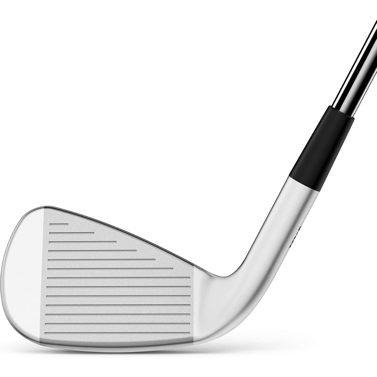 Wilson Golf DYNAPWR steel iron featuring a cavity back design with PKR-Cup face technology and a polished chrome club head for enhanced distance and control.