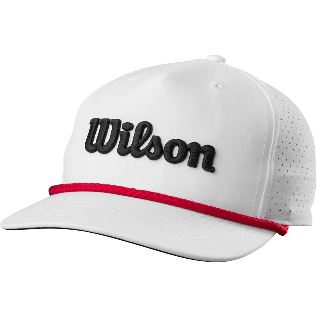 Wilson Golf rope hat in navy blue featuring a white embroidered Wilson logo on the front and a white rope accent across the brim.