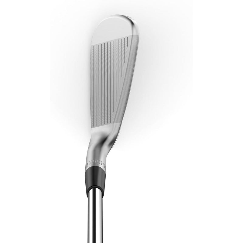 Wilson Golf Staff Model XB iron featuring a forged cavity-back design with a satin chrome finish for enhanced forgiveness and control.