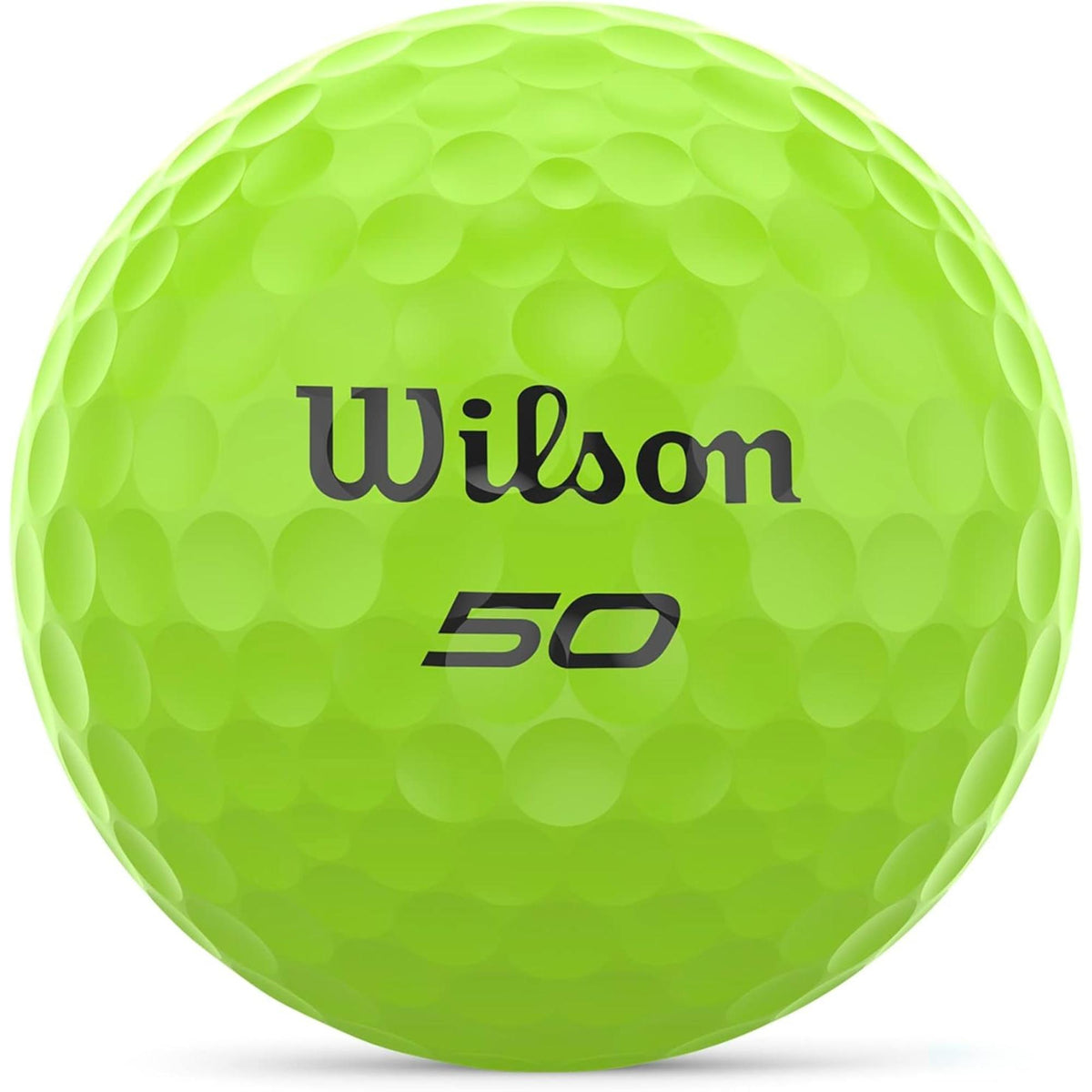 Wilson Fifty Elite golf balls 12 pack featuring low-compression construction, advanced rubber core, and aerodynamic dimple design for soft feel, long distance, and stable flight off the tee.