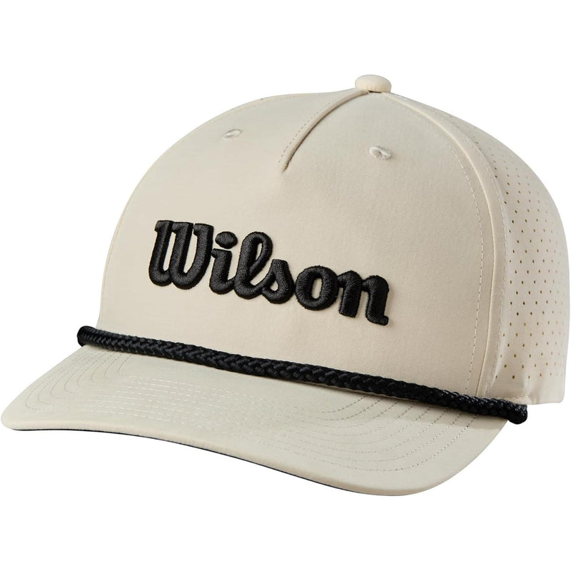 Wilson Golf rope hat in navy blue featuring a white embroidered Wilson logo on the front and a white rope accent across the brim.