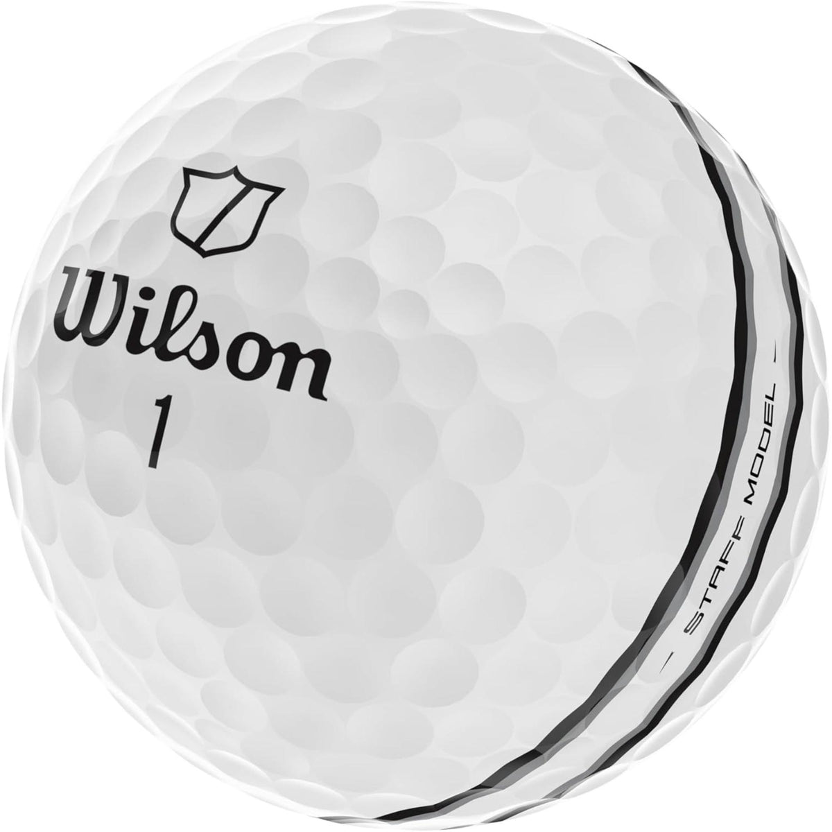 Wilson Staff Model® TRK360 golf balls feature a premium four-piece urethane construction with advanced V-COR™ core technology and a thin cast urethane cover to deliver exceptional speed, distance, and greenside spin. The TRK360 alignment aid helps improve aim and provides visual feedback on putts, while the seamless dimple design promotes a stable, penetrating ball flight. Each pack includes 12 balls engineered for tour-level performance and consistent control from tee to green.