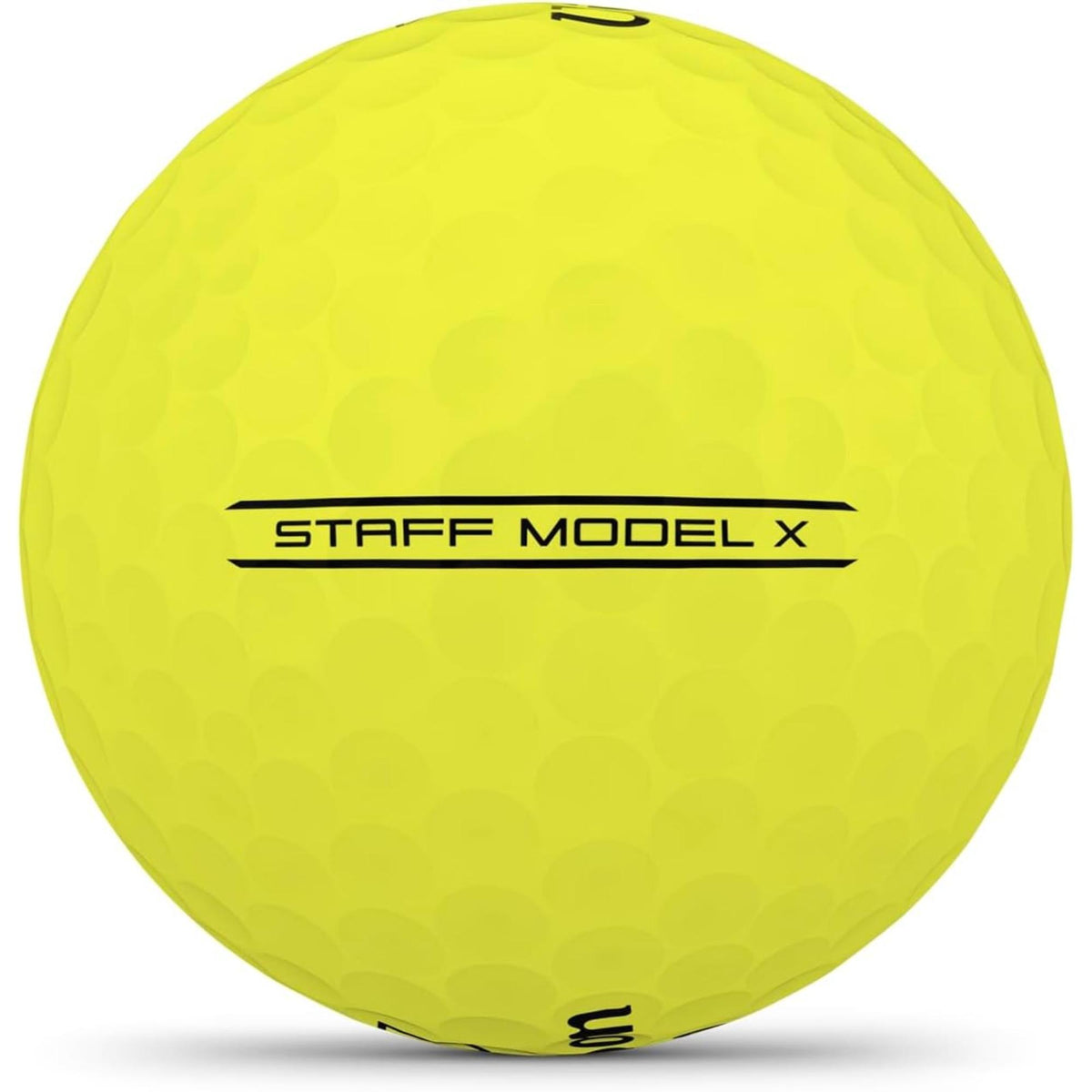 Wilson Staff Model X yellow golf balls 12 pack with high visibility urethane cover designed for maximum distance, fast ball speed, and tour level spin control from tee to green.