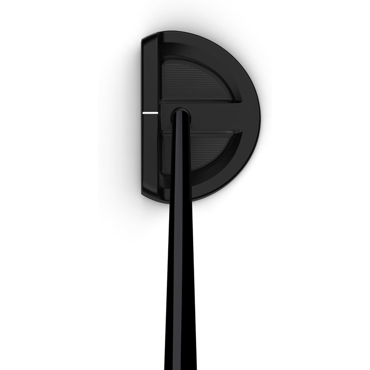 Wilson Infinite Zero Torque Lakeview putter featuring a half-moon mallet design with zero-torque technology that keeps the face square through the stroke for improved stability, alignment, and consistent roll on the greens.