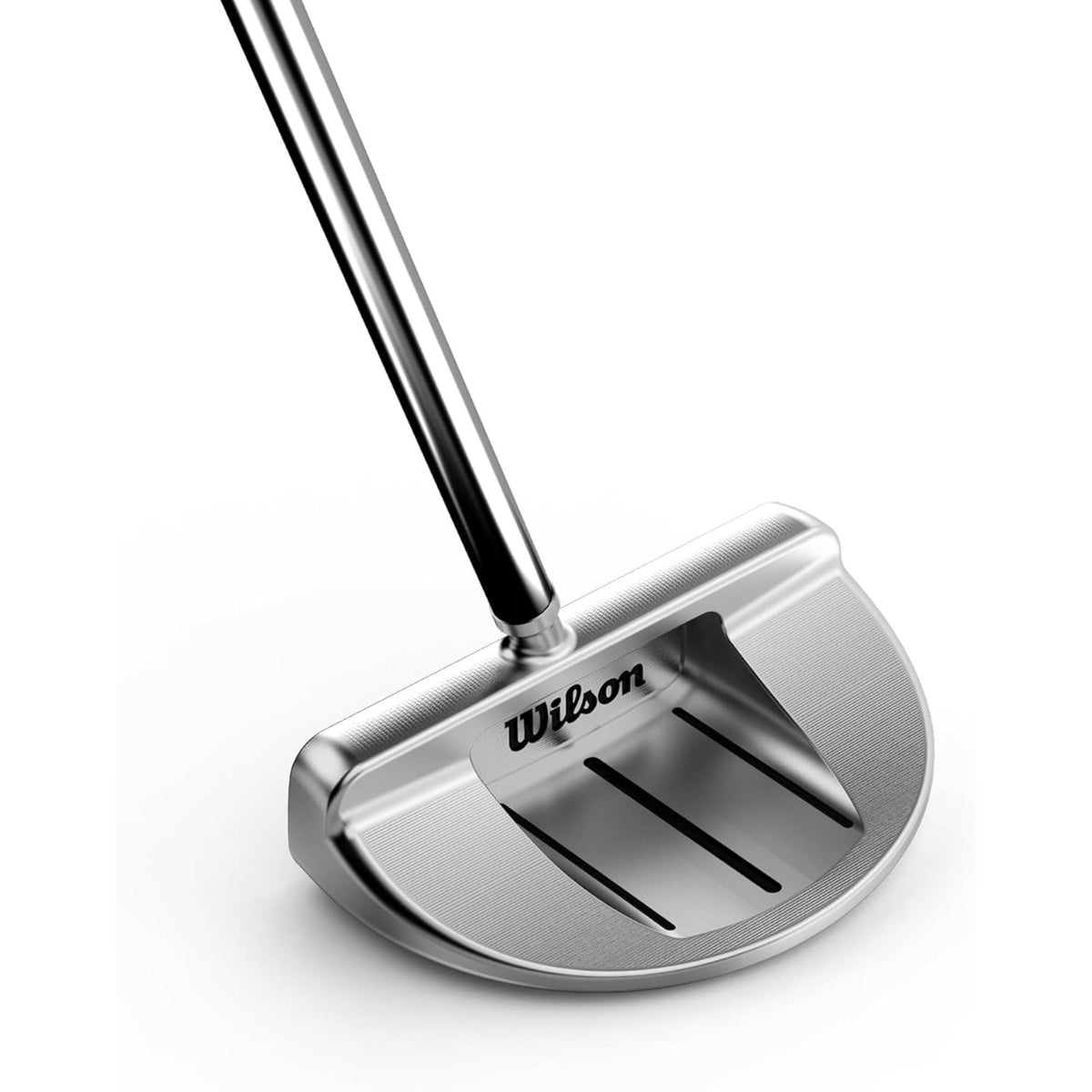 Wilson Staff Model® CS22 putter featuring a center-shafted half-moon mallet design, precision-milled from ultra-soft 304 stainless steel with performance-balanced weighting to deliver exceptional feel, stability, and consistent roll on the greens.