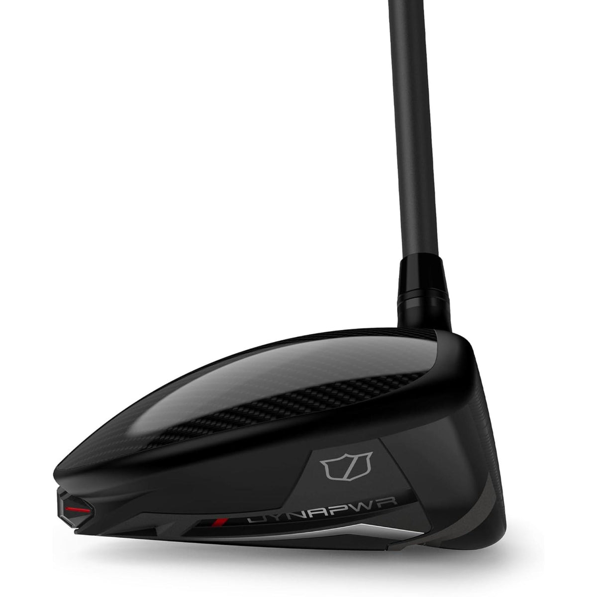 Wilson Golf DYNAPWR Max+ driver in black featuring adjustable weighting, aerodynamic head design, and a 10.5° loft club head.
