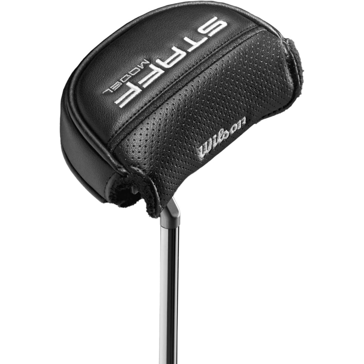 Wilson Golf Staff Model MT22 mallet putter in brushed silver finish with precision-milled face and sole weights, shown in an angled close-up on a white background.