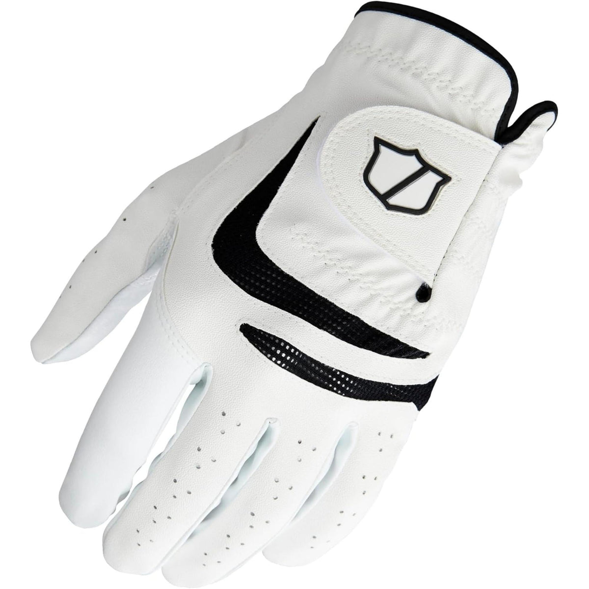 Wilson Grip Plus Golf Glove delivers a tacky palm, breathable comfort, and durable grip stability so golfers maintain control and confidence on every swing.