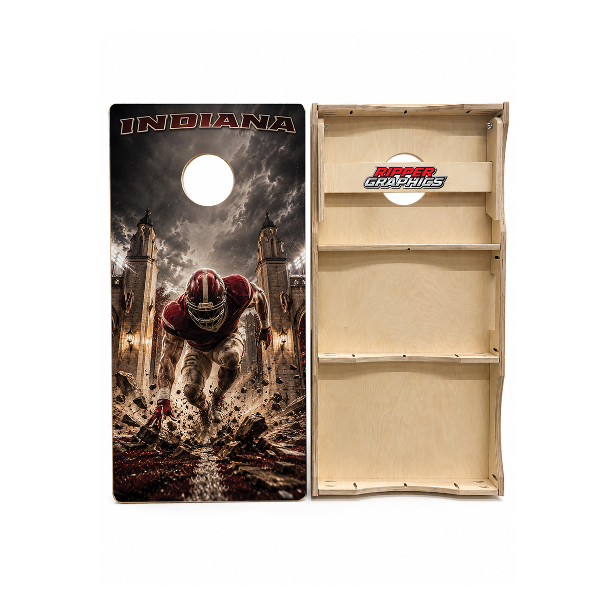 Indiana Hoosiers Football Inspired Cornhole Design - CH5194 - Great Call Athletics