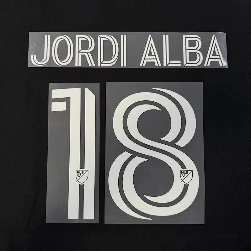 Inter Miami 2025-Third JORDI ALBA #18 Official Name Set
