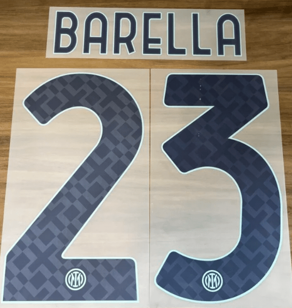 Inter Milan 2025/26 Away BARELLA #23 Official Name Set