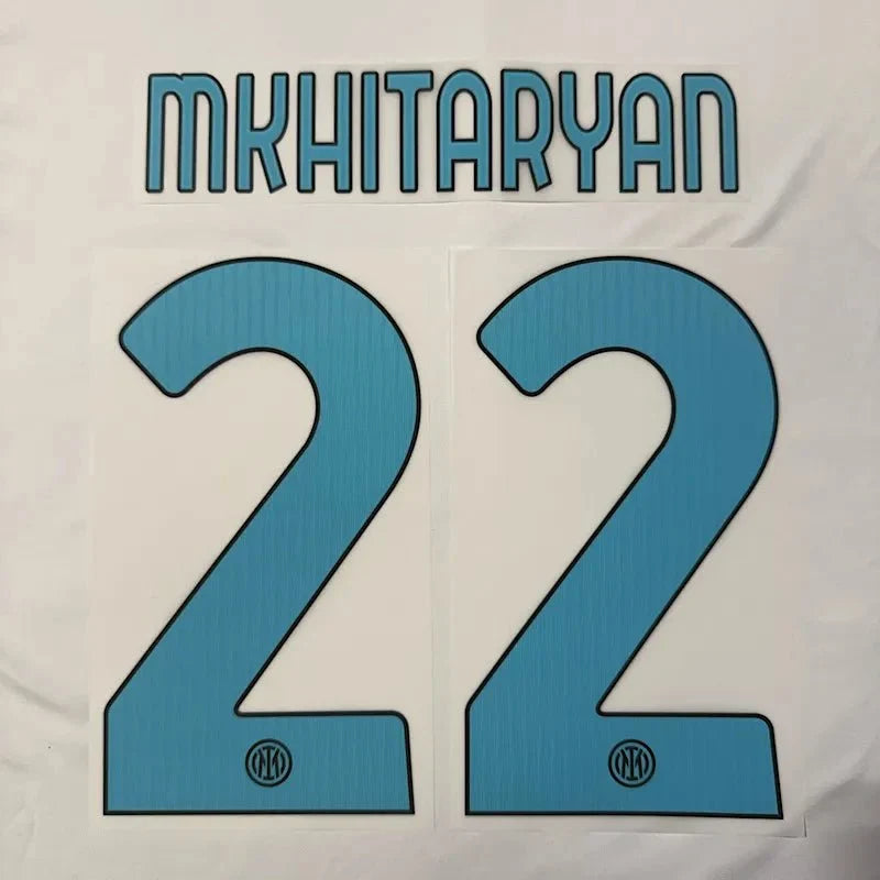 Inter Milan 2025/26 Home MKHITARYAN #22 Official Name Set