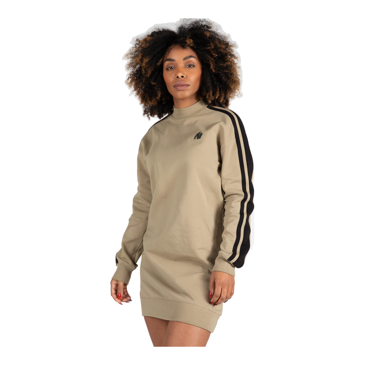 Isabella Sweatshirt Dress - Beige product photo
