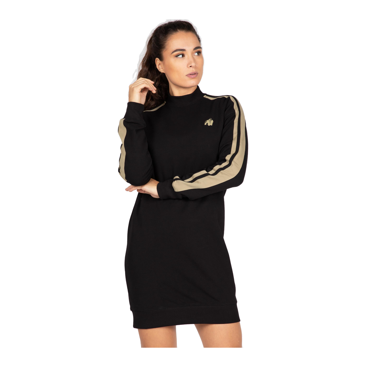 Isabella Sweatshirt Dress - Black product photo