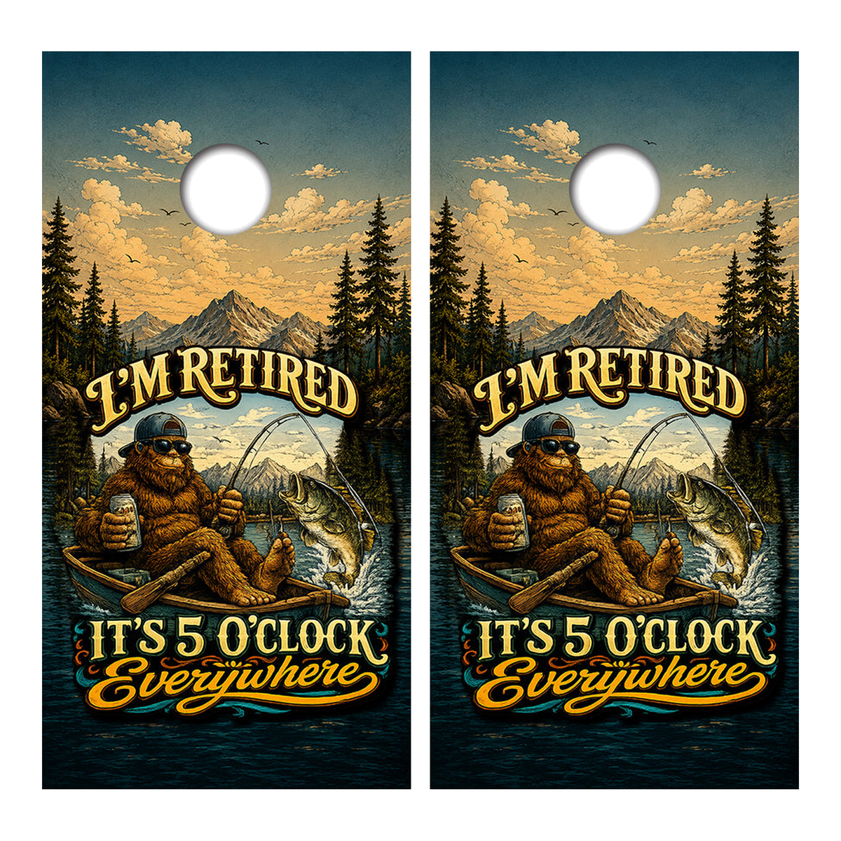 It's Five O'Clock Everywhere Cornhole Design - Corn5045 - Great Call Athletics