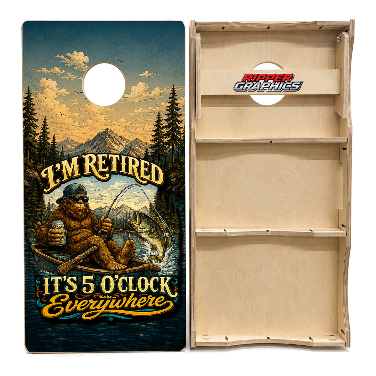 It's Five O'Clock Everywhere Cornhole Design - CH5045 - Great Call Athletics