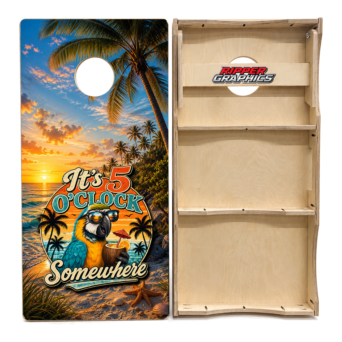 It's Five O'Clock Somewhere Cornhole Design - CH5041 - Great Call Athletics