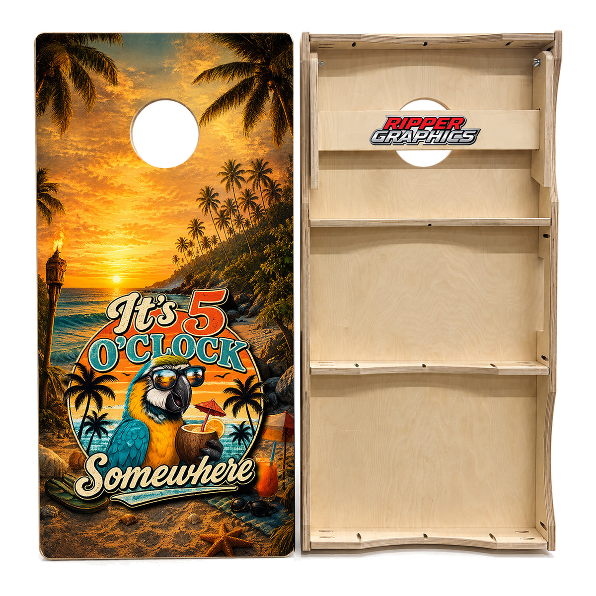 It's Five O'Clock Somewhere Cornhole Design - CH5042 - Great Call Athletics