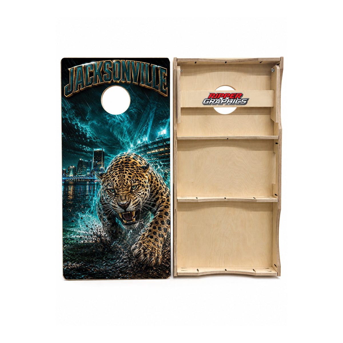 Jacksonville Jaguars Inspired Cornhole Design - CH5151 - Great Call Athletics
