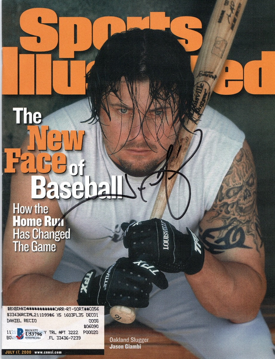 Jason Giambi Autographed Oakland A's Sports Illustrated Beckett Authenticated