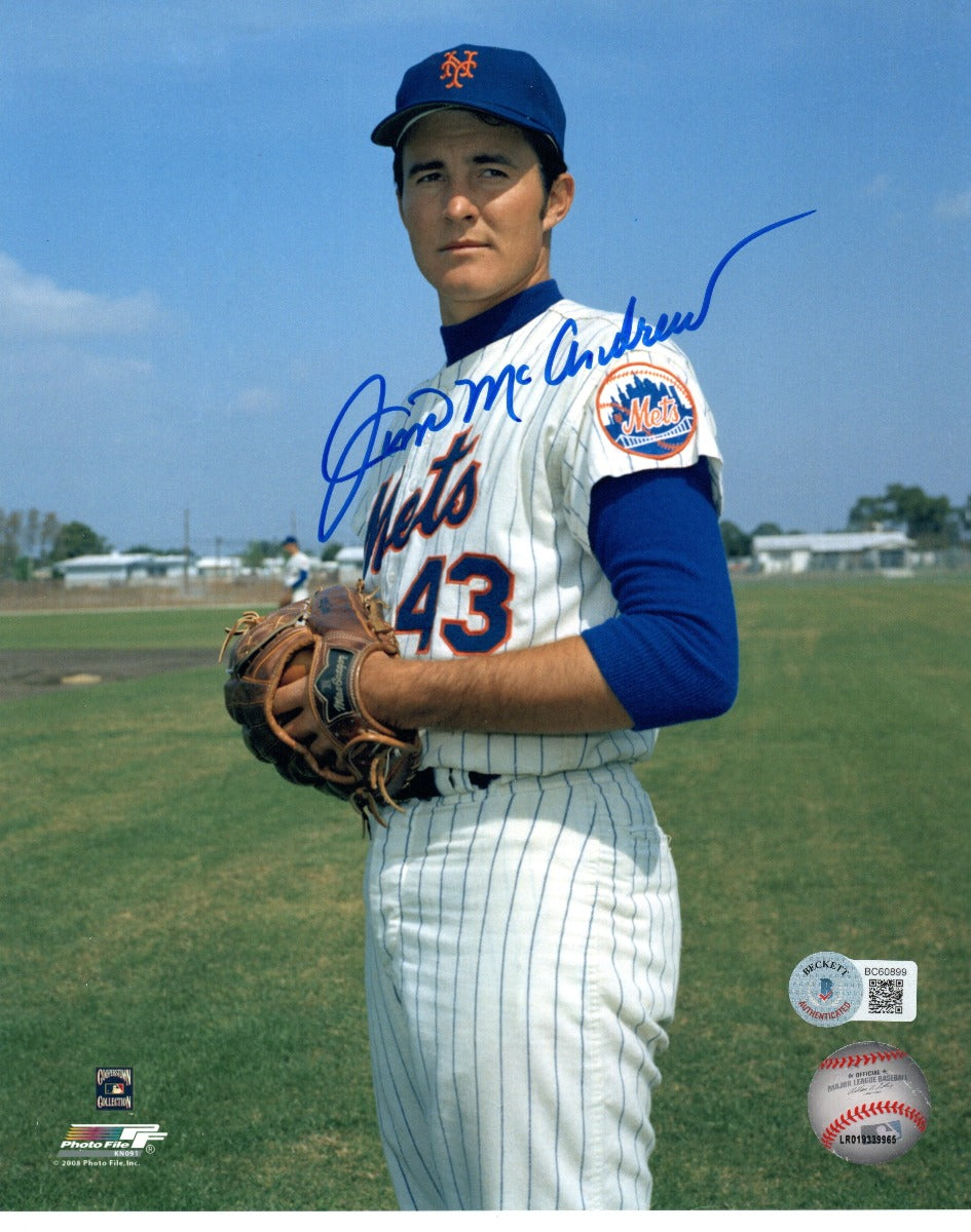 Jim McAndrew Autographed New York Mets 8x10 Photo Beckett Authenticated