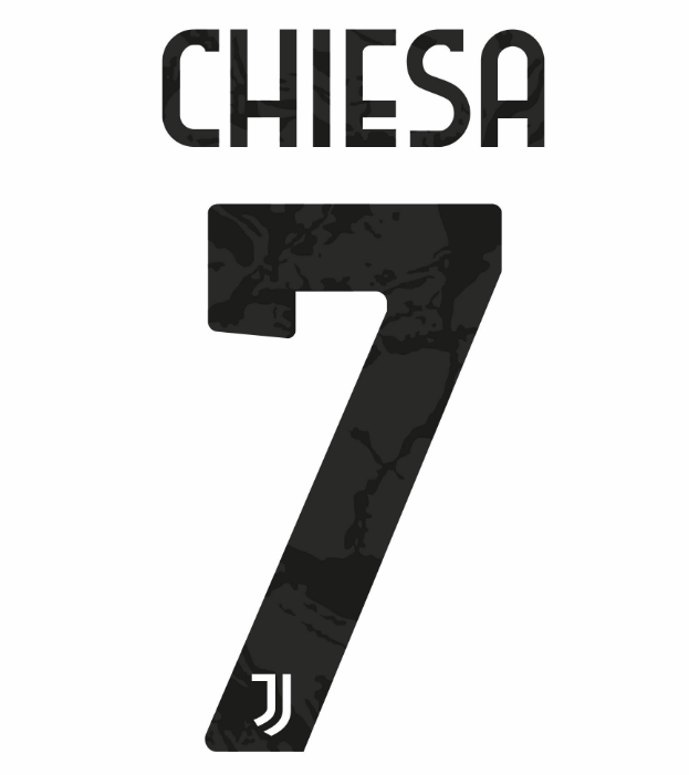Juventus 2024/25 Home/Away CHIESA #7 Official Jersey Name Set