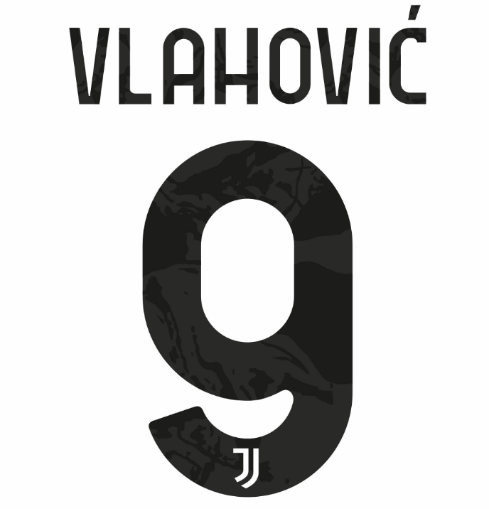 Juventus 2024/25 Home/Away VLAHOVIC #9 Official Jersey Name Set