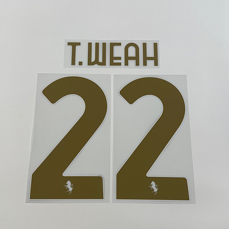 Juventus 2024/25 Third T. Weah #22 Official Jersey Name Set
