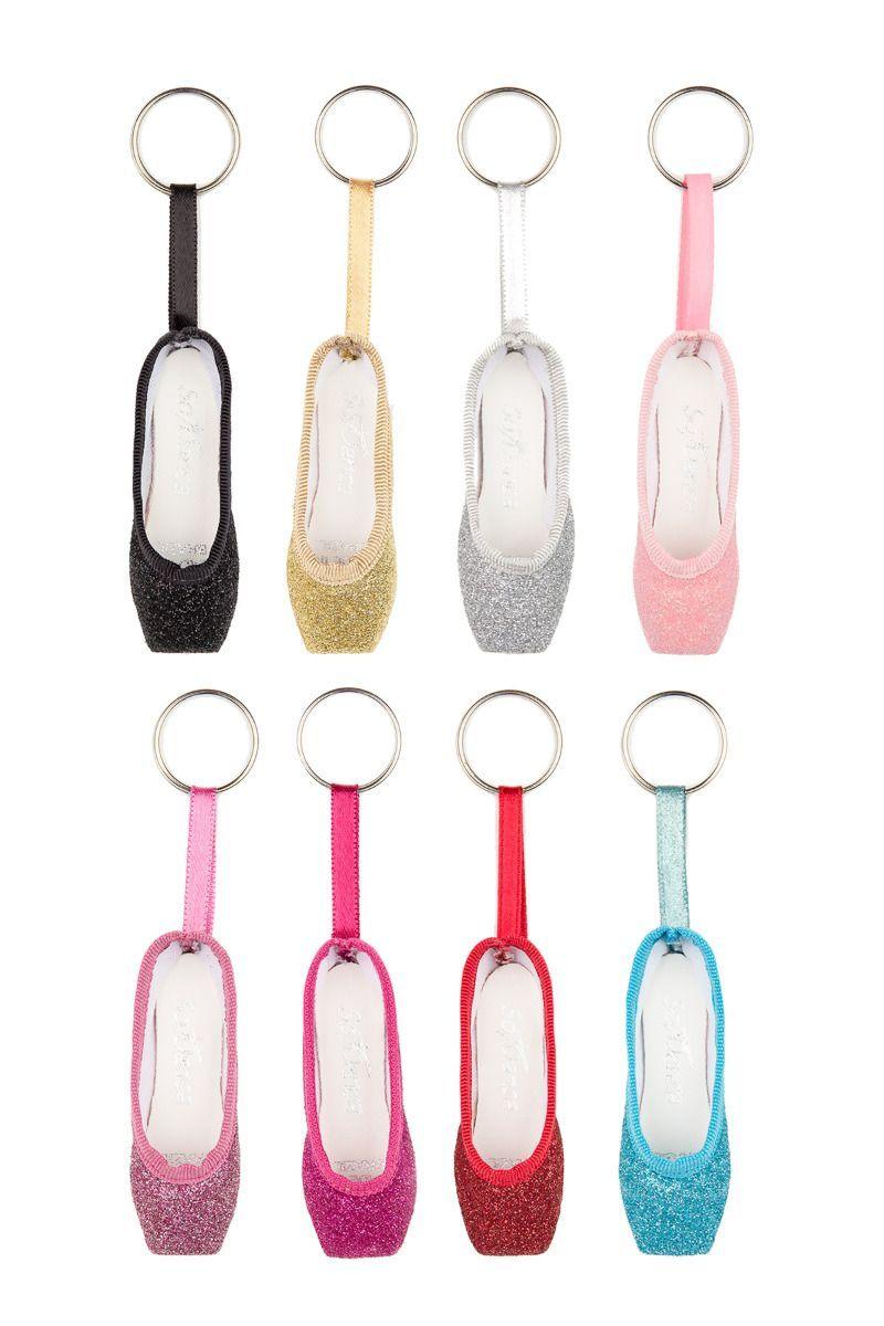 Só Dança KC40G Glitter Pointe Shoe Keychain