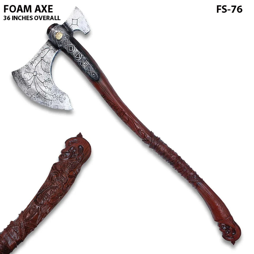 Kratos Leviathan Axe Foam – God of War Display Collectible