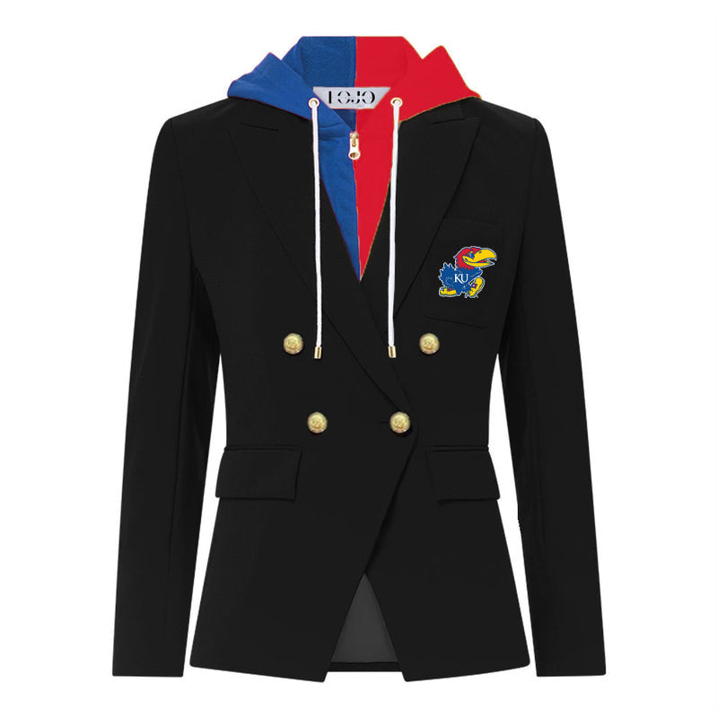 Kansas Jayhawks Hooded Blazer Jacket