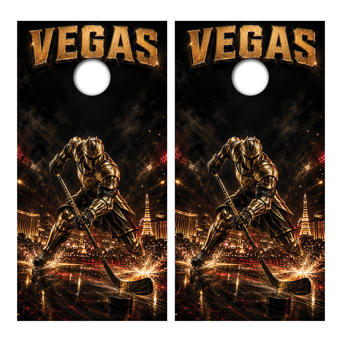 Las Vegas Knights Inspired Cornhole Design - Corn5181 - Great Call Athletics
