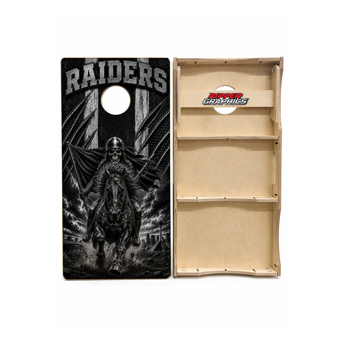 Las Vegas Raiders Football Cornhole Design - CH5102 - Great Call Athletics
