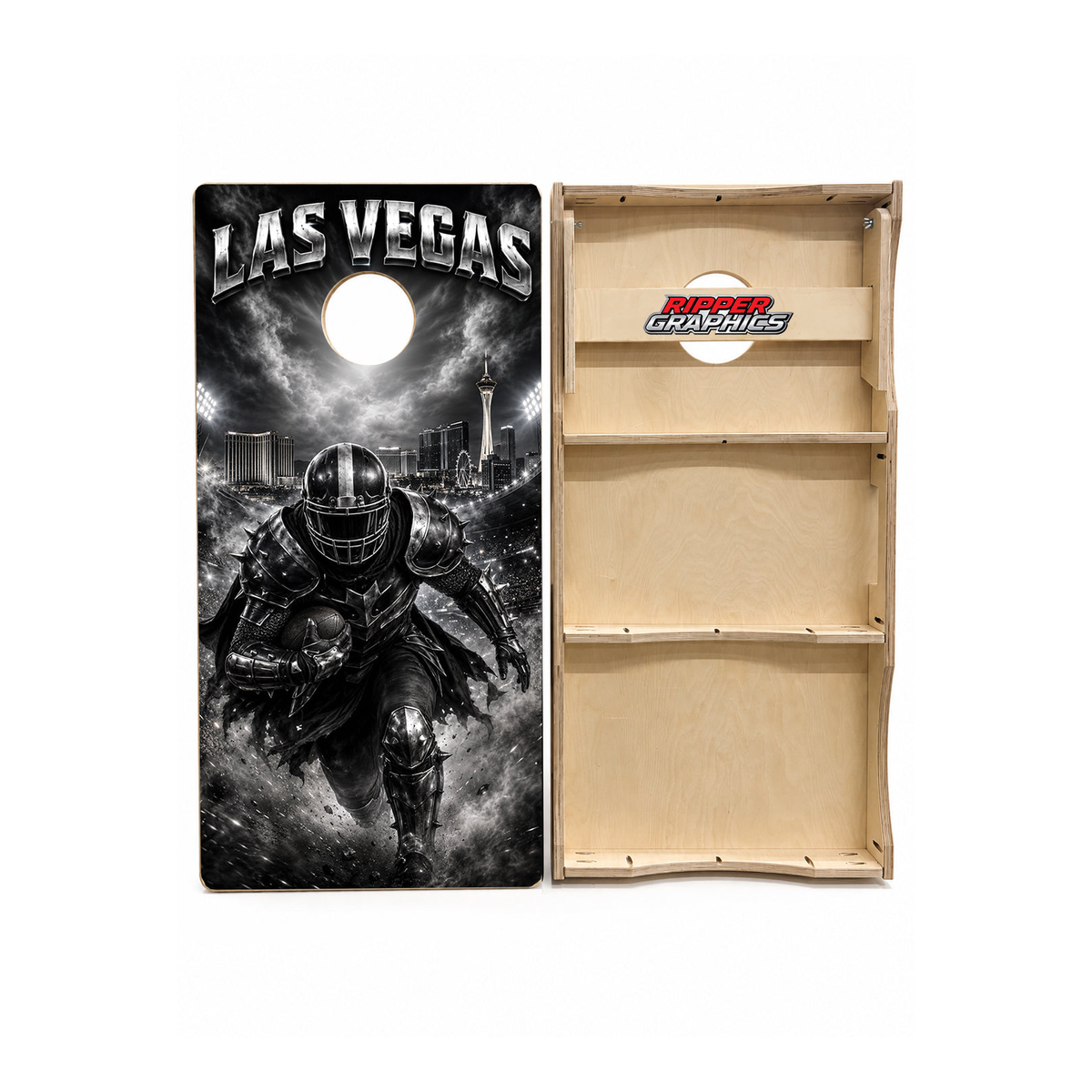 Las Vegas Raiders Inspired Cornhole Design - CH5150 - Great Call Athletics