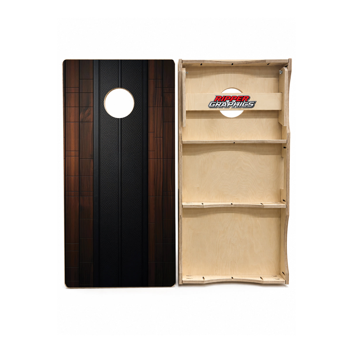 Leather & Wood Cornhole Design - CH5109 - Great Call Athletics